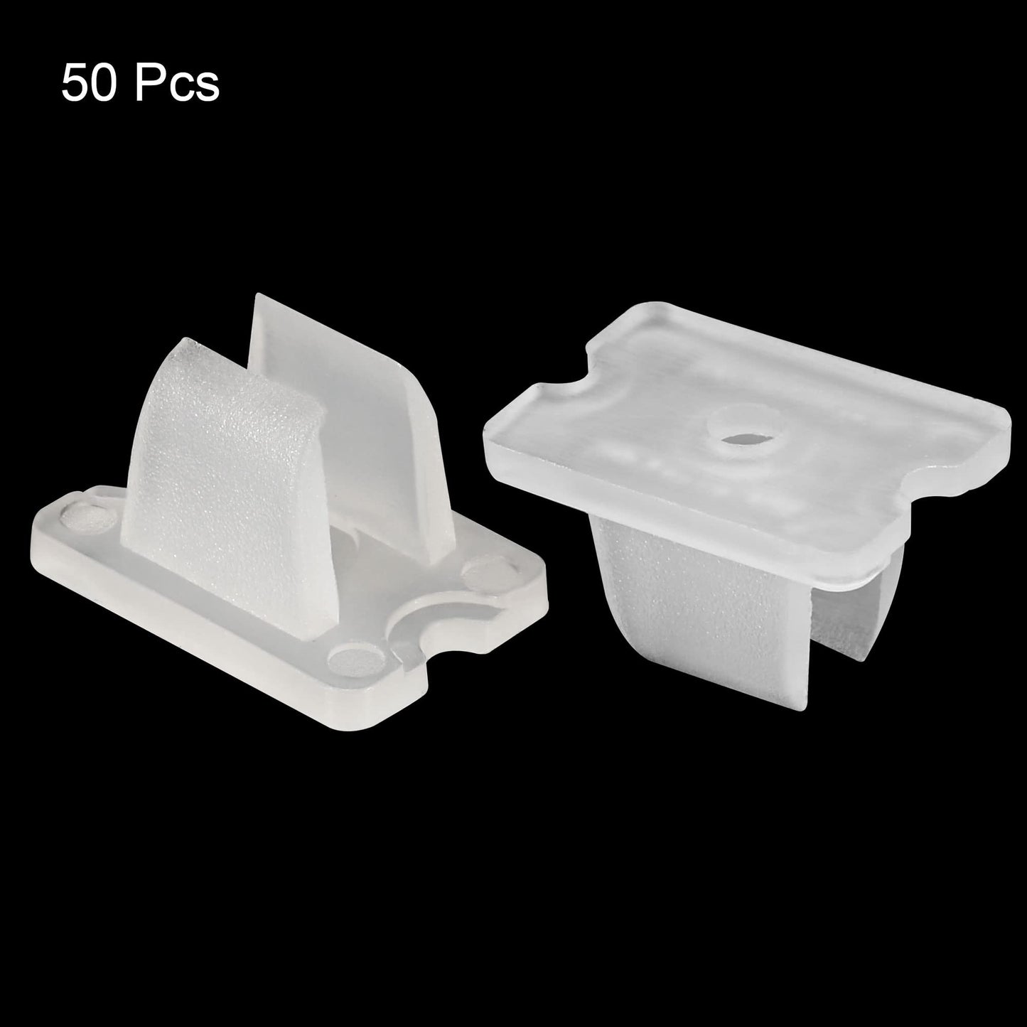 MECCANIXITY LED Neon Mounting Clips Holder Mounting Bracket Support Fixing Clamps Fit 6mm Silicone LED Neon Strip Lighting, Pack of 50