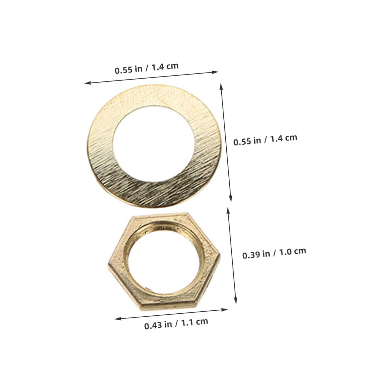 Unomor 10 Sets of Nut and Washer Wall Clock Repair Kit Quartz Mechanism Fittings for DIY Clock Assembly Replacement Parts for Clock Maintenance and Repair