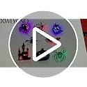 XWLYCNO 30pcs Halloween LED Wall Decor Lights 3D Bat Silhouette Set