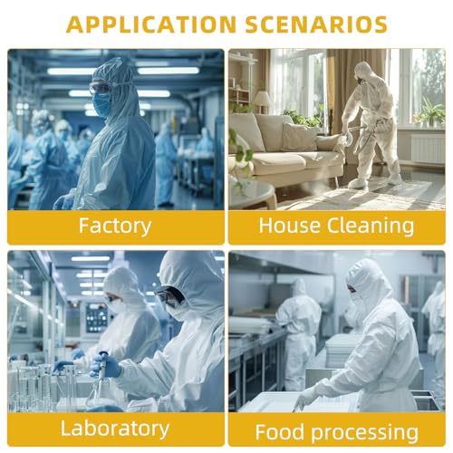 Colorful Disposable Coverall, PP Hazmat Suits with Hood and Elastic Cuffs for Spray Painting Industrial