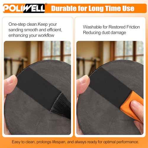 6 Inch (150mm) 800 Grit Sanding Discs Waterproof Hook & Loop Heavy Duty Silicon Carbide Round Flocking Sandpaper for Wet/Dry Sanding Grinder Polishing Accessories, 20-Pack