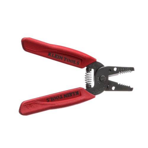 Klein Tools 11046 Wire Stripper, Wire Cutter, Made in USA, Stripping / Cutting Tool for 16-26 AWG Stranded, Compact Nose with Precision-ground Stripping Holes
