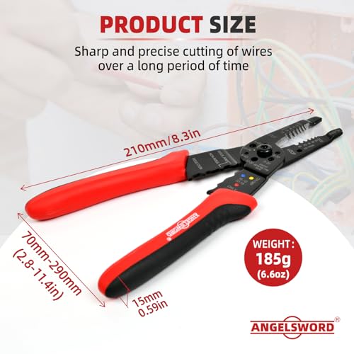 8-Inch Wire Stripper, Cutter, Crimper for Electrical Work - ANGELSWORD