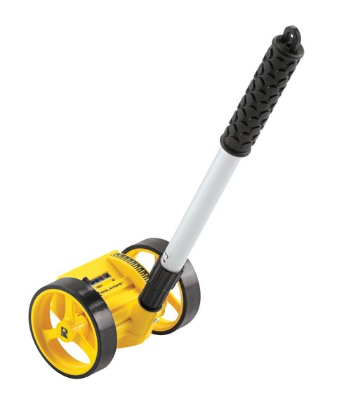 ROLATAPE RT204 Dual 4-Inch Measuring Wheel - Accurate Distance Measurement Tool, Lightweight & Durable, Ideal for Construction, Landscaping, and DIY Projects - Yellow