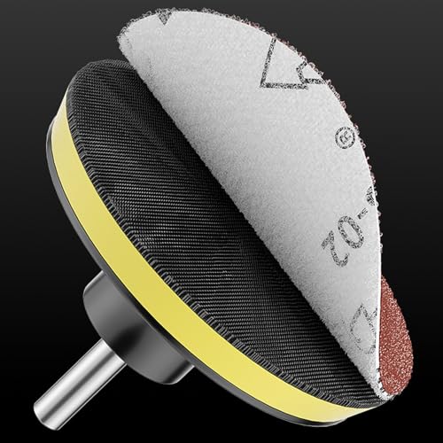 60Pcs Sanding Discs 4 inch Aluminum Oxide Hook and Loop Sanding Pads 60/80/120/240/320/600 Grit Flocking Sandpaper