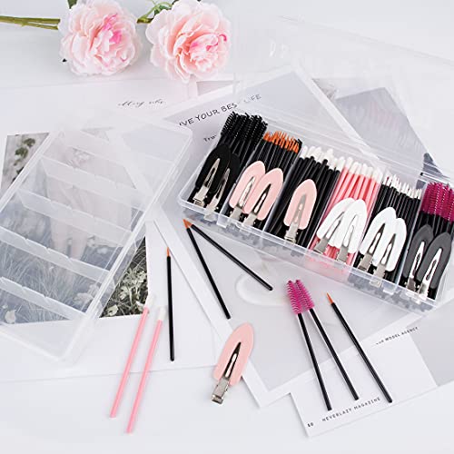 clear visible plastic storage box cosmetic tools storage box makeup tools fishing tackle accessory box organizer jewelry screws hardware accessories organizer box (2Pack)