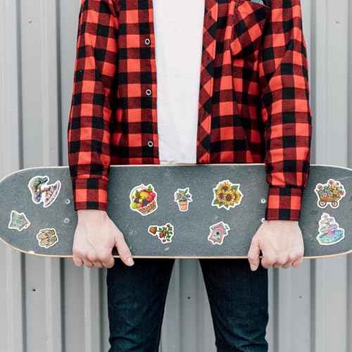 Pack 50 Pcs Plants Garden Stickers for Water Bottles Funny Laptop Cups Luggage Scrapbooking Journaling Teens Kids Girls Boys Adults Waterproof Aesthetic Sticker Small Vinyl Decals