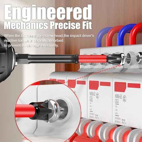 FPH2 Impact Screwdriver Bit Set - 65mm & 110mm Slotted Heads 1/4 Inch Hex Shank, Cross Slot Screw Driver Drill Bits Used Electricians £¬CNC Machined Tips with Magnetism,(10pcs)
