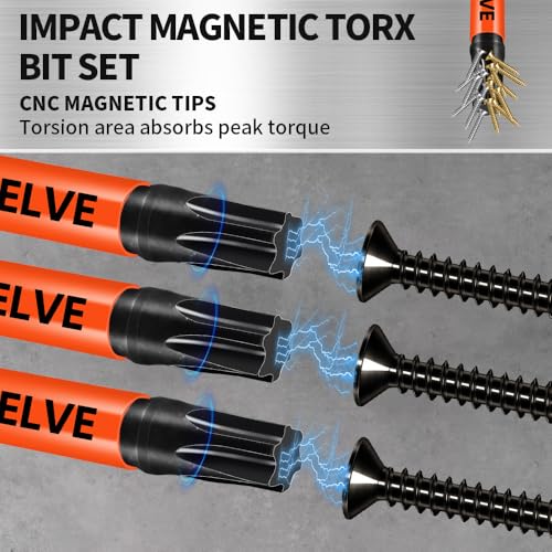 DYRECELVE 10-Pack T25 Torx Bits for Impact Driver - Magnetic 2-Inch, S2 Steel