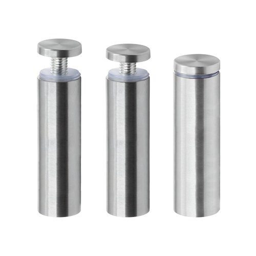 Luomorgo 12 Pcs 3/4" x 3.15" Stainless Steel Standoff Screws, Wall Sign Standoff Mounting Hardware Advertising Glass Standoff Nail for Hanging Acrylic Picture Frame, Silver