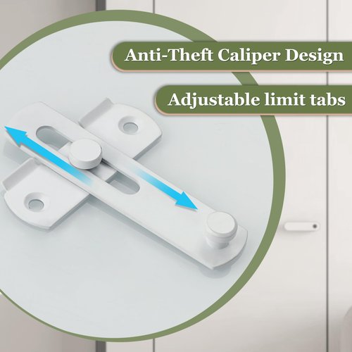 Alise Flip Latch Gate Latch,4 inch Stainless Steel Barn Door Lock,Anti-Theft Lock,Safety Door Lock for Wooden Fence,White Finish MS9001W