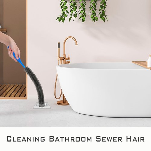 Drain Cleaning Brush Set,Flexible Long Pipe Snake Hair Clogs Catcher Cleaner Tool for Toilet,Sewer Drain,Pipe Brush,Drain Cleaner Brush,Sink Drain Brush