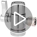 Yetaha 3/8" Faucet Diverter Valve for Kitchen & Bathroom, Metal Splitter Adapter, Fits 3/8" RO Tubing