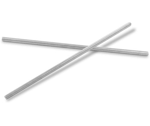 Murtenze 2Pcs M5 x 250mm Fully Threaded Rod, 304 Stainless Steel Long Threaded Screw Right Hand Threads (Silver)