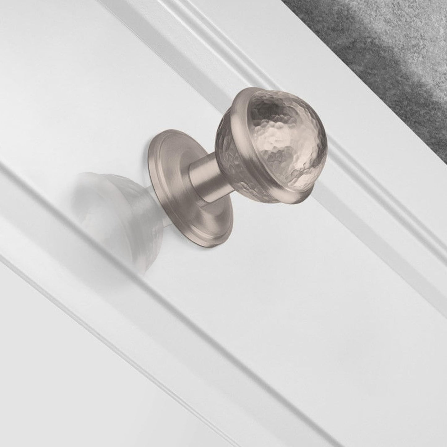 BRIXWELL 900-10221SNK-XCP2 Metal Round Closet Knob Backplate Satin Nickel 2-3/4" - Pack of 2