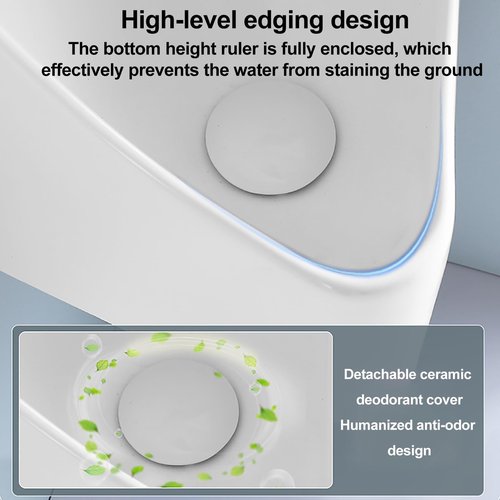 Corner Urinals for Men Bathroom,Men's Urinal Troughs with Sensor Flush Valve,Wall-Hung Urinal,Commercial Residential Washout Urinals for Home Hotel, White