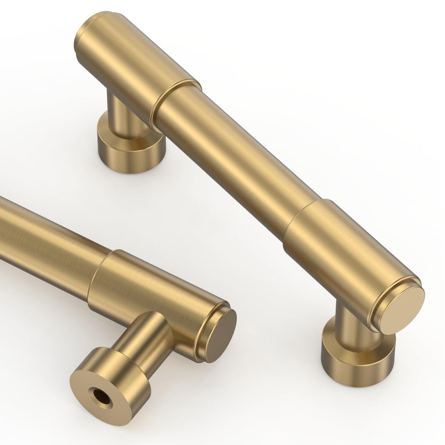 Asidrama 10 Pack 3 Inch(76mm) Champagne Bronze Kitchen Cabinet Handles, Cabinet Pulls Kitchen Cabinet Hardware for Cupboard Drawer Pulls