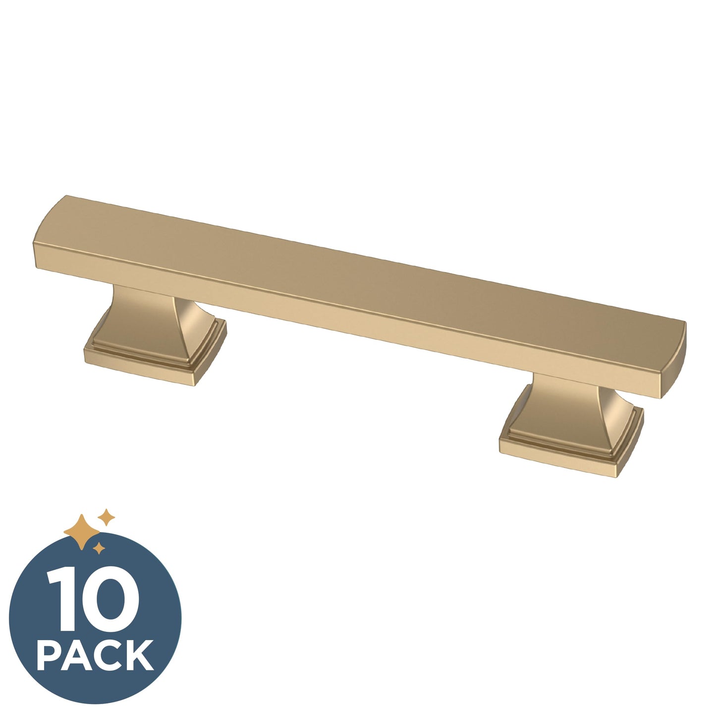 FRANKLIN BRASS Tiered Foot (10-Pack) Cabinet Handles 3" Hole Center Pulls | Champagne Bronze Hardware Kitchen Door, Drawers, Dressers, Furniture P49572C-CZ-B