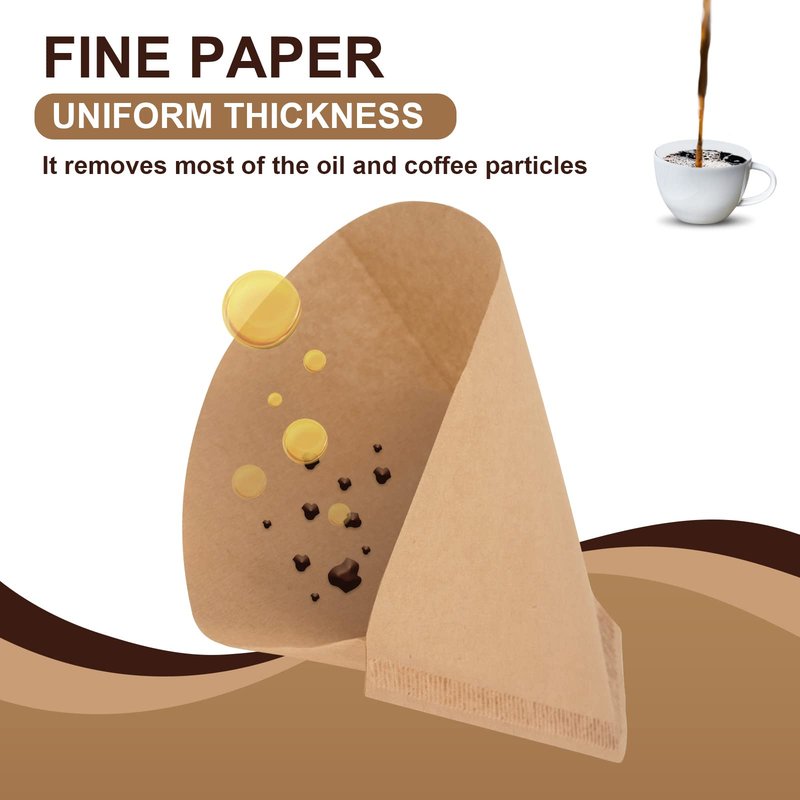 100pcs Disposable Coffee Paper Filters Compatible with Cuisinart Coffee Maker