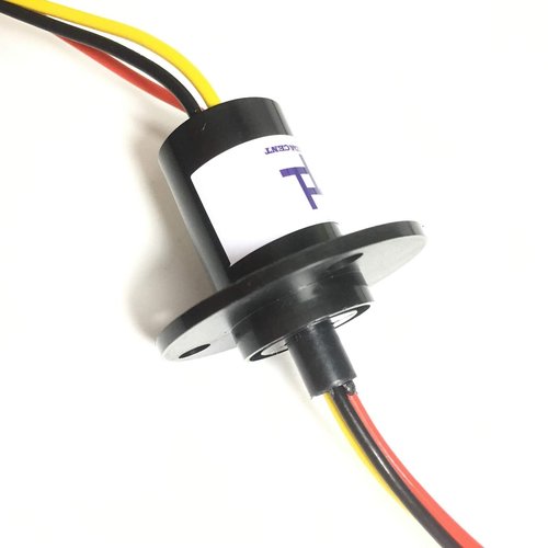 Taidacent 3 Wires 4 Wires 5A 10A 15A 30A Electrical Slip Ring Collector Ring Rotary Electrical Contact Joint Rotary Connector Commutator (3 Wires 15A Diameter 22mm)