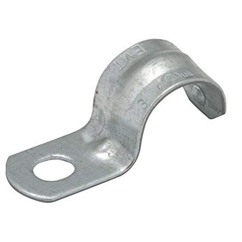RACO 2082B25 Strap, EMT, 1/2-Inch Trade Size, (1) Hole, Steel, 25-Pack,Gray