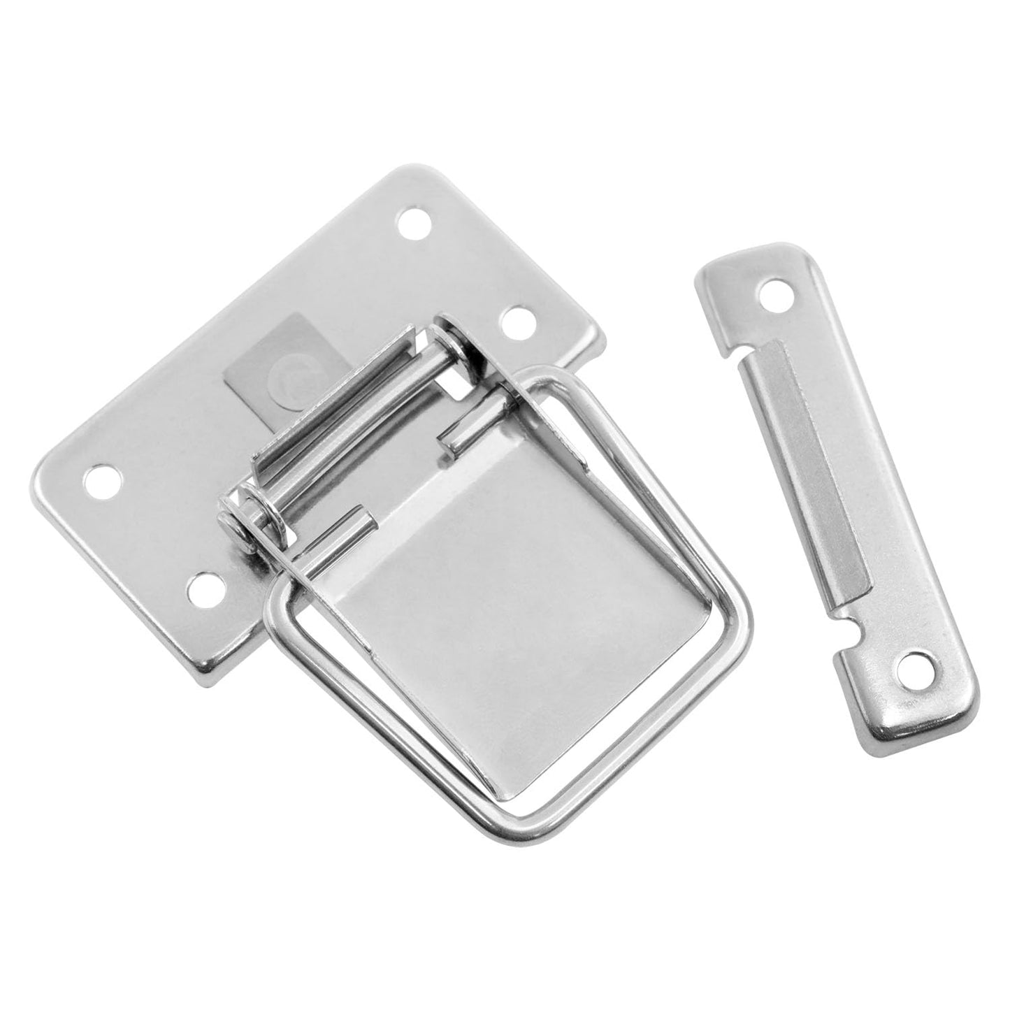AYLIFU Spring Latch Cabinet Latch and Lock Cabinet Lock Silver 70×52.5mm/2.75×2.07inch for Stainless Steel Buckle Boxes Insulated Box Door latches Fishing Boxes toolboxes and suitcases 2 pcs