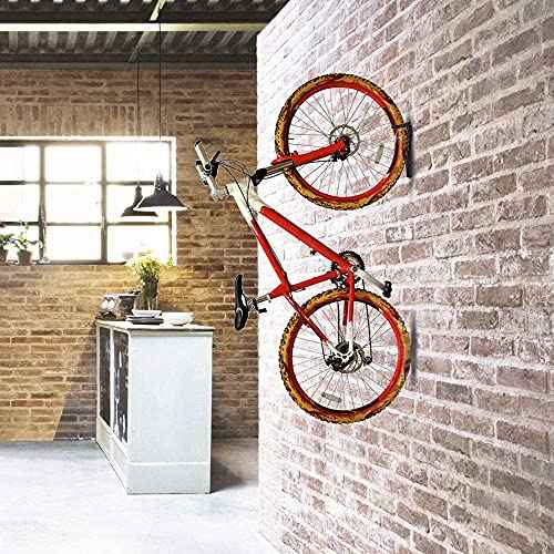 Dirza Bike Rack Garage Wall Mount Bike Hanger Bike Hooks Bike Storage Bicycle Vertical System for Garage Indoor Shed - Easily Hang/Detach - Holds up to 65 lb with Screws Black