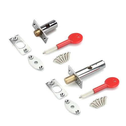 2Pcs Mortice Door Bolts With Star Key AntiTheft Door Security Rack Bolts Pipe Tube Well Security Mortise Lock Enduring