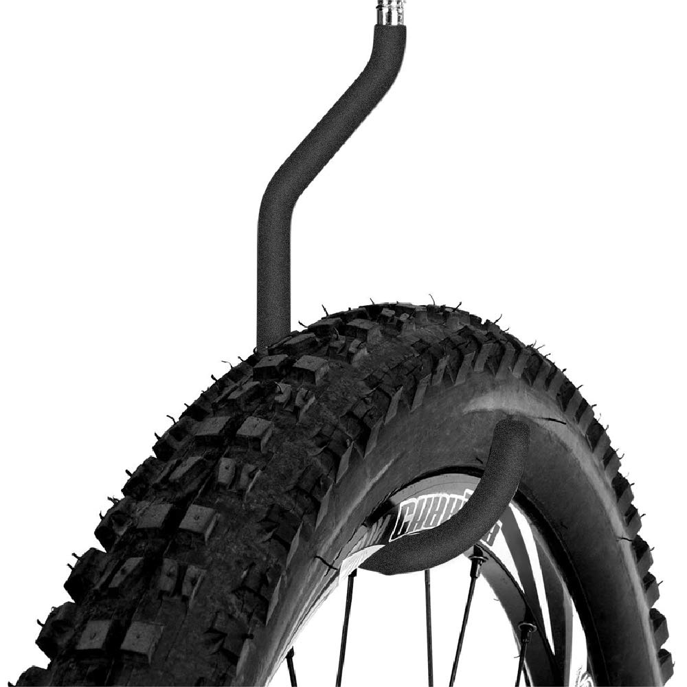 SMARTOLOGY 8 Pack Bike Hanger Storage Hook Rack, Rubber Coated Heavy Duty Large Screw in Ceiling Hooks for Garage Wall and Ceiling Bicycle Storage, Utility Tool Hanger (Black)