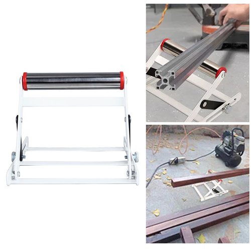 Adjustable Cutting Machine Support Frame, Roller Stand, Support Stand with 55-135mm Height Adjustment,Foldable Design for Metal Cutting Projects
