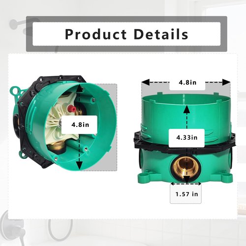 Upgraded 01850181 Rough-In Valve Universal Valve Core With Service Stops, ¾" Compatible With 04230000 04233000 15763001 Shower Parts