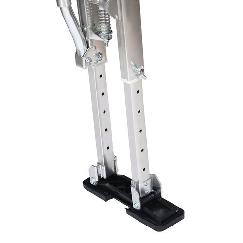 TJHSM Drywall Stilts Aluminum Alloy Stilts 18in-30in Adjustable Heights Aluminum Painters Stilts Silver for Working at High Places