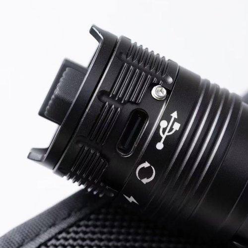 Tactical Stun Gun with LED Flashlight – Rechargeable Self-Defense Device Delivers Intolerable Pain, Safety Switch, Belt Holster
