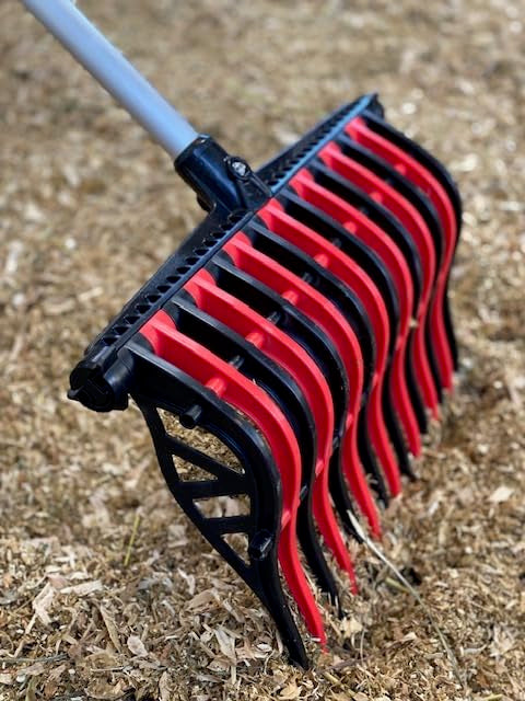 Wave Fork by VERSZA Farm & Ranch| Manure Fork Replacement Head| Durable TINES That Don't Break ! (Color RED Black)