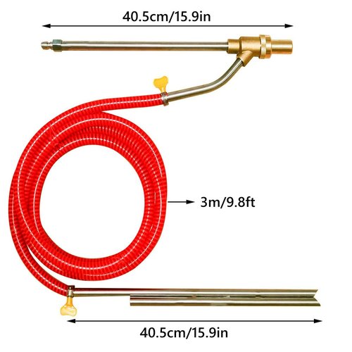 Pressure Washer Sandblasting Kit 5000 PSI Wet Abrasive Sandblaster Attachment with Replacement Nozzle Tips, 1/4 Inch Quick Disconnect, Washer Equipment Kit for Rust Removal Abrasive Cleaning