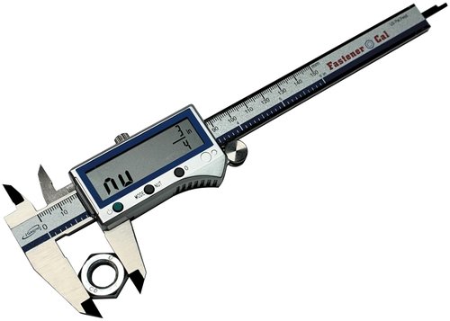 iGaging Fastener Cal Digital Caliper 0-6"/150 mm - IP54 Electronic Caliper for Woodworking - Quick & Accurate 4th, 16th, 32nd, & 128th Standard Fastener Reading - Includes Case, Manual, & Battery
