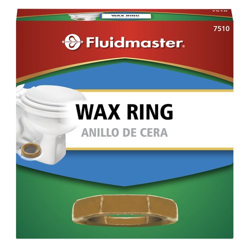 Fluidmaster 7510 Standard Wax Toilet Bowl Ring for 3-Inch and 4-Inch Waste Lines, Tan