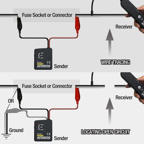 Em415pro-Automotive Car Electrical Open and Short Circuit Finder Tester, Precise Line Finder for Home Wall Line Finding, Line Maintenance, DC Less Than 42v Car Diagnostics (1*Set)