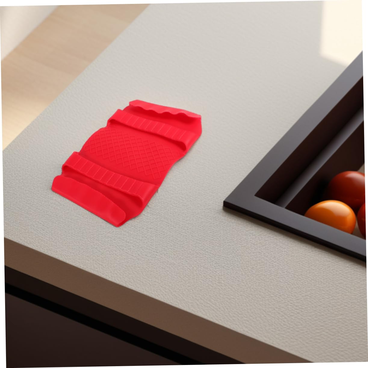 OUNONA 2-in-1 Bread Slicer Oven Mitts Kit Heat Resistant Gloves Cutting Protectors for Easy Baking Safety