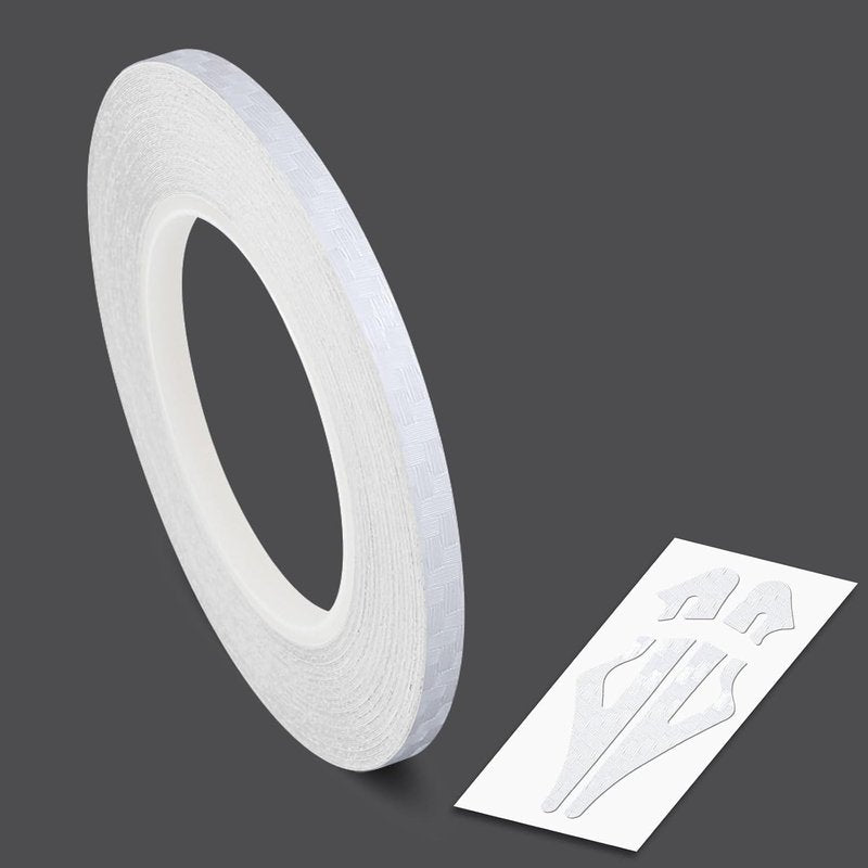 Roll Vinyl Pinstriping Racing Stripes Pinstripe Carbon Fibe Line Tape Decal Sticker Auto Pinstripe Tape,Automotive Pinstriping Tape 32ft,Vinyl Pinstripe Tape (White Carbon 1/8)