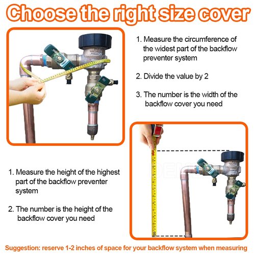 Backflow Preventer Insulation Cover - Water Pipe Insulation Sprinkler Cover for Outside - Insulated Backflow Cover Pouch for Irrigation Back Flow Valve in Winter or Sun Exposure (20" W x 26" H, Sand)