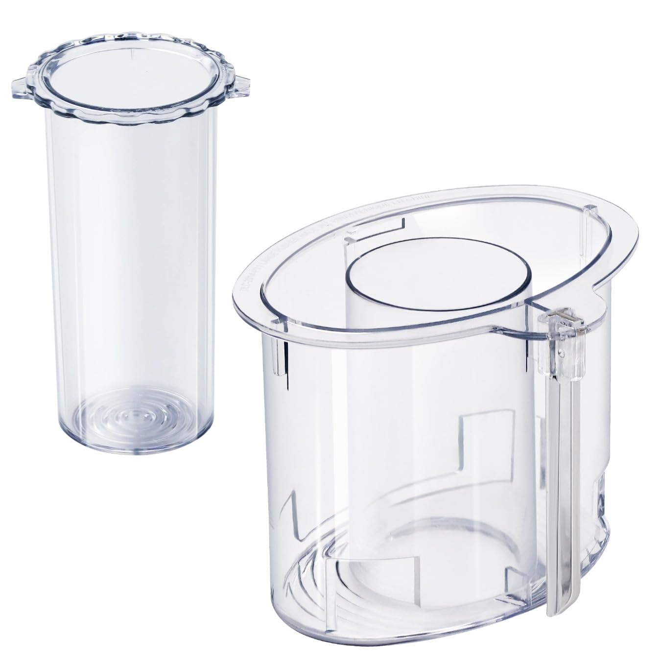 14-cup Large Pusher DLC-2014PT1 and Small Pusher DLC-2014SPT1-1, Compatible 4 Locking Tabs DLC-005AGTXT1 Bowl and DFP-14NWBCT1X Cover, Cuisinart Food Processor Parts Replacement Fits DFP-14 DLC-2014,