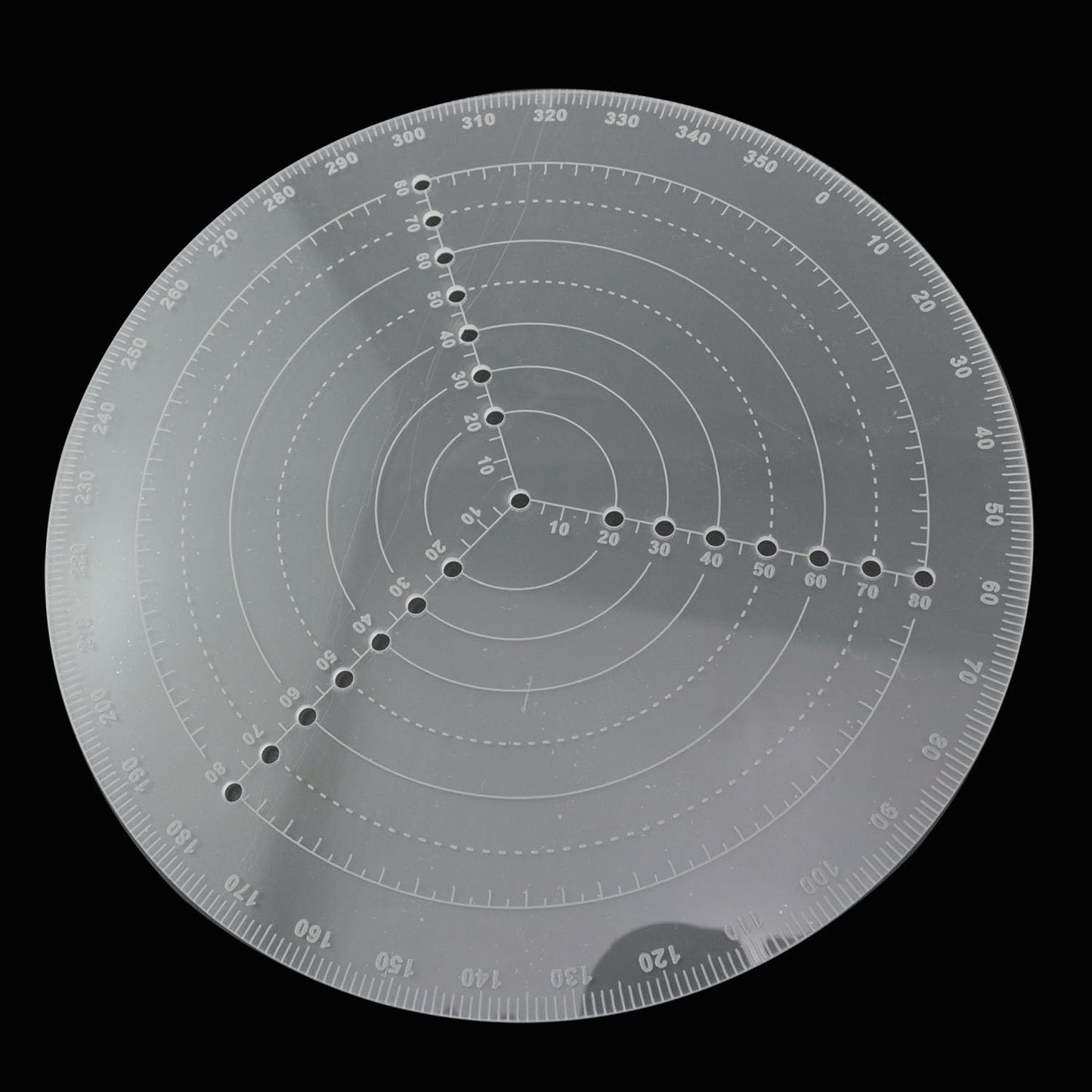 JCBIZ Transparent White Turning Centering Ruler Lathe Woodworking Tools Bowl Wood Measuring Handmade Round Ruler