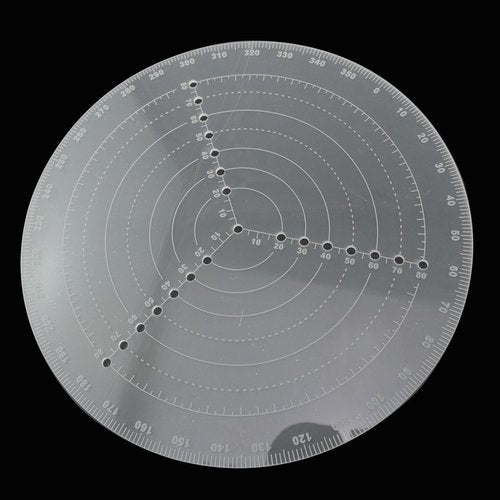 JCBIZ Transparent White Turning Centering Ruler Lathe Woodworking Tools Bowl Wood Measuring Handmade Round Ruler