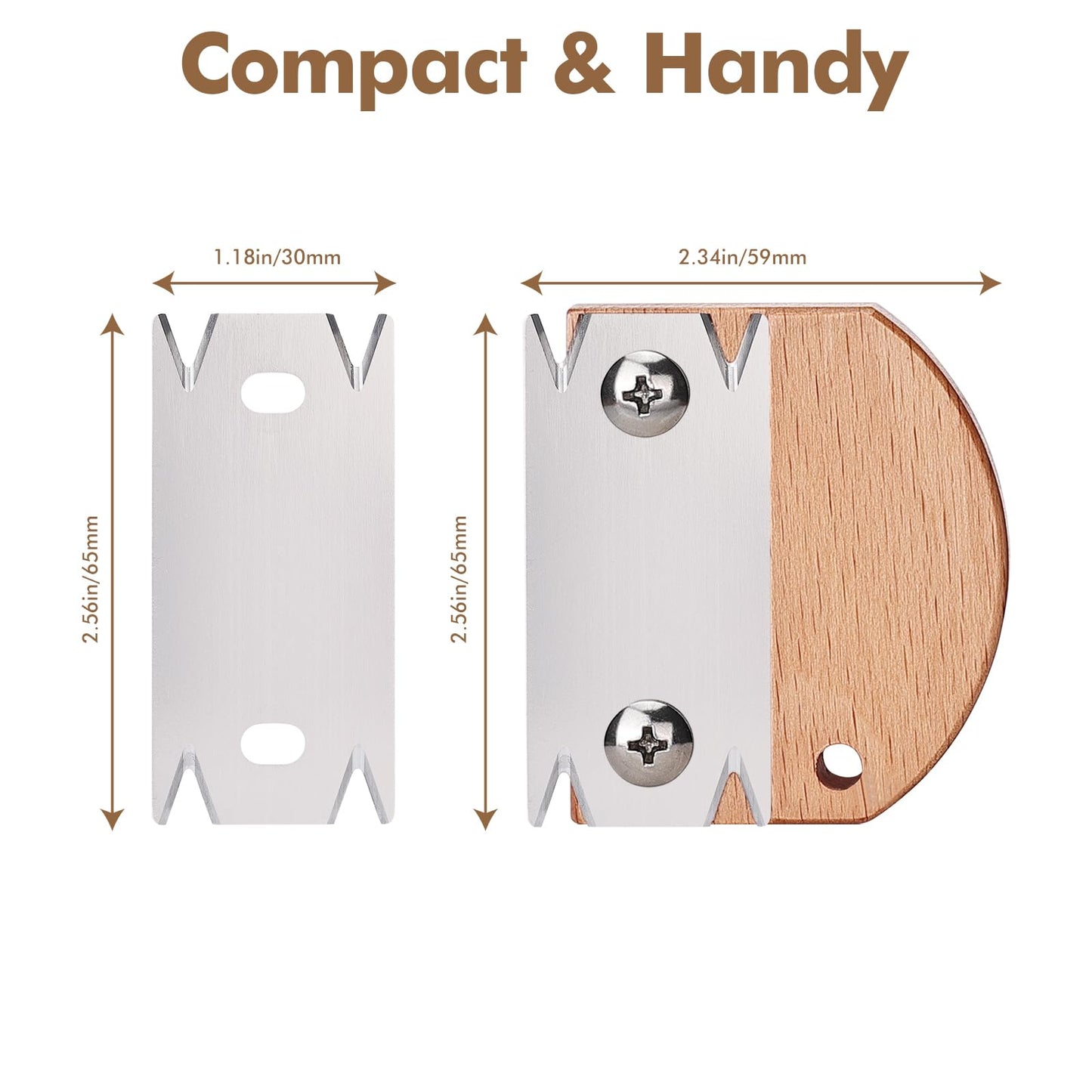 DRAXZOR Edge Banding Trimmer, 2025 Upgraded Wood Edge Band Cutter with Wooden Handle and Stainless Steel Blade, Professional Veneer Edge Trimmer Tool for Woodworking, Veneer, PVC