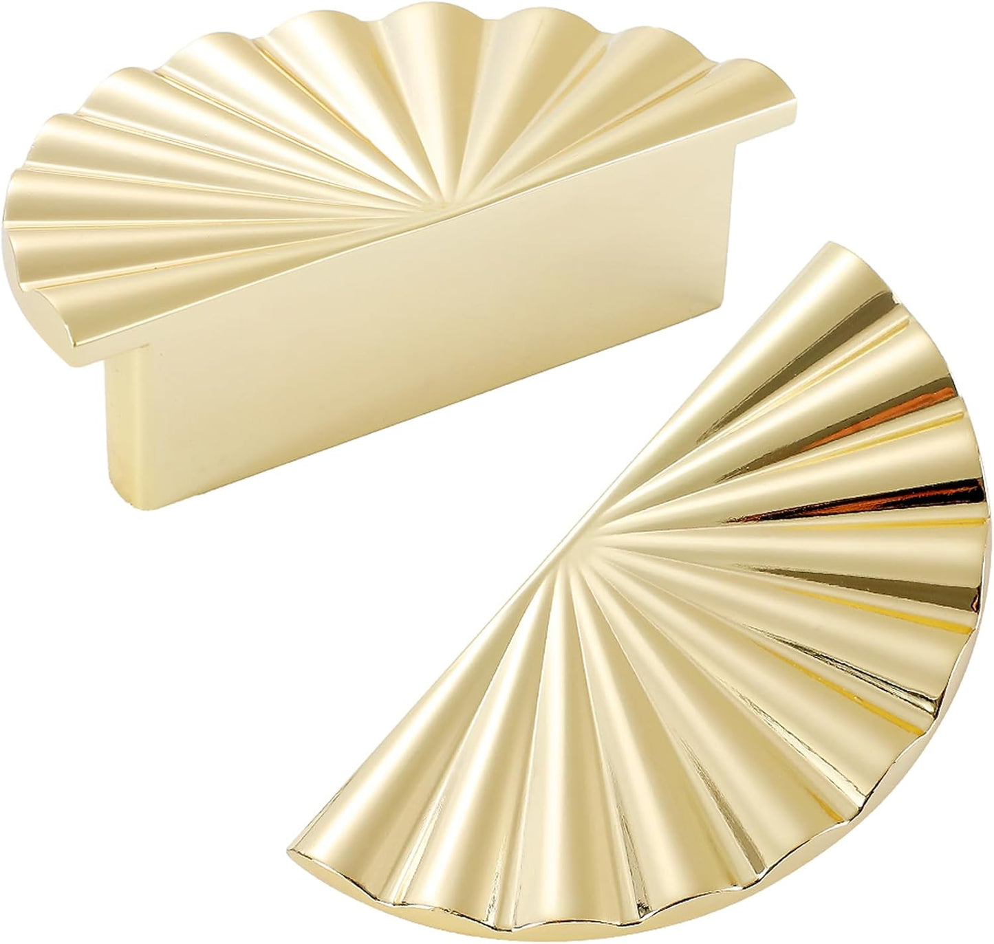 6 Pack Gold Kitchen Cabinet knobs and Pulls - Brushed Gold Zinc Cupboard Drawer Handles for Dresser Drawers