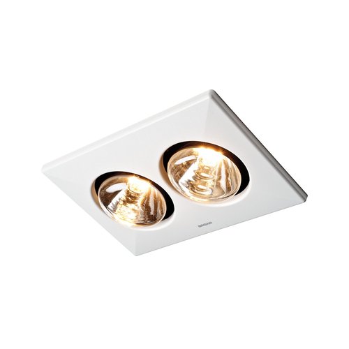 Broan-Nutone 164 Bulb Heater and Fan, Energy-Saving 2-Bulb Infrared Type IC Ceiling Heater, White, 250-Watt, 4.0 Sones, 70 CFM