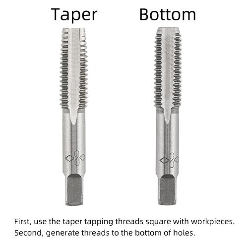 Aceteel M10 X 1.5 Metric Hand Tap, Right Hand M10 X 1.5mm Threading Hand Tap 1Pair