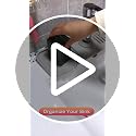 Snoquir 24'' Black Kitchen Sink Faucet Splash Guard Mat - Drain Protector