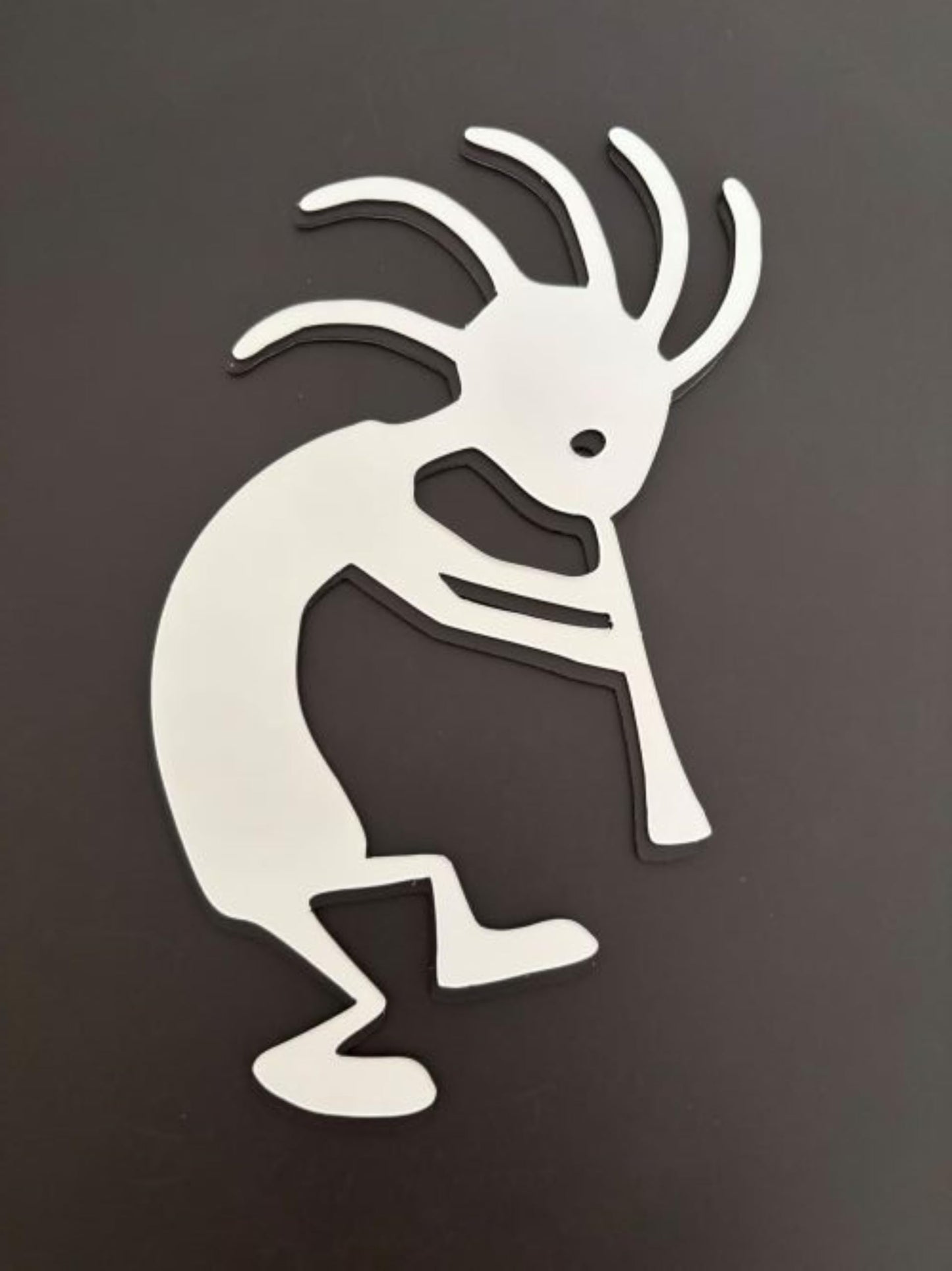 DCentral® Kokopelli Flexible Vinyl Safety Screen Magnets: Double-Sided. White-Easier to See Day & Night. Decorative. Helps Stop Walking into Screens, for Non-RETRACTABLES, Size W 3.75" x L 6.5"